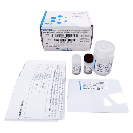 Prueba de Proteína C Reactiva (PCR) Ultra Sensible en Reactivo para Nephstar- 1 vial (2.0 mL) para 50 pruebas - Goldsite