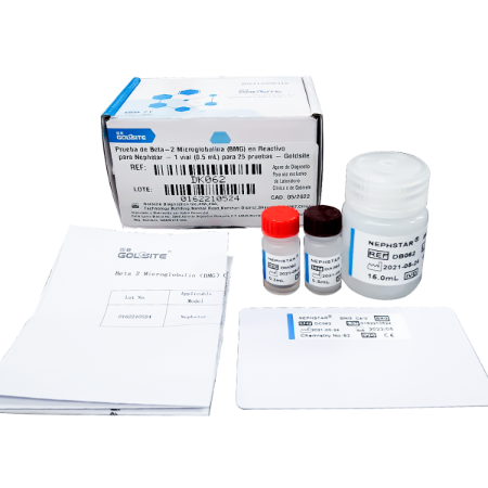Prueba de Beta-2 Microglobulina (BMG) en Reactivo para Nephstar - 1 vial (0.5 mL) para 25 pruebas - Goldsite