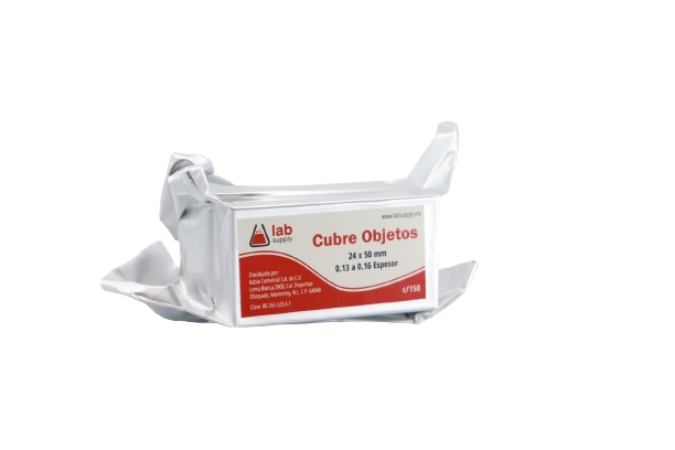 Cubreobjetos de vidrio 24 x 50 mm con espesor de 0.13 a 0.17 mm - Caja con 150 piezas - Kabla