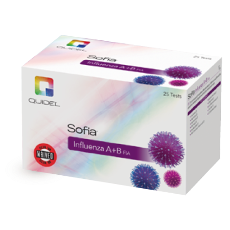 Prueba Sofia para detección de Influenza (A+B) en Cassette - caja con 25 pruebas - Quidel