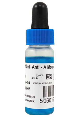 Suero Anti A Monoclonal en Reactivo - 1 frasco con 10 mL - Lorne