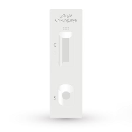 Prueba para detección de Anticuerpos (IgG/IgM) de Chikungunya en cassette - Caja con 25 piezas - Certum
