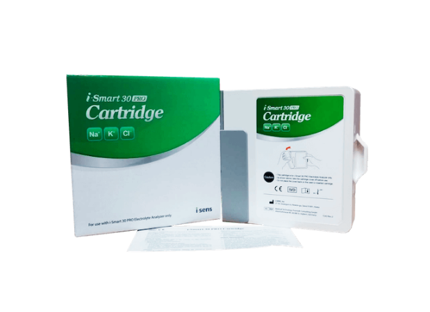 Cartucho (Na+, K+, Cl-) para Analizador de Electrolitos i-Smart 30 PRO - 1 cartucho para 50 pruebas - i-Sens