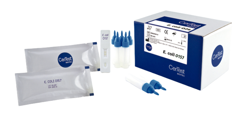 Prueba para detección de E. Coli (O157:H7) en cassette - caja con 20 pruebas - CerTest