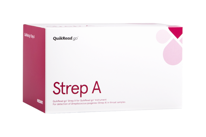 Prueba para la detección del Strep A (Streptococcus pyogenes) QuikRead Go- Caja con 50 pruebas - Aidian