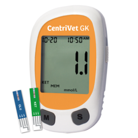 Analizador veterinario CentriVet GK - Medidor de glucosa y cetonas en sangre - Acon