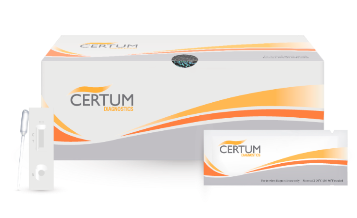 Prueba para detección de Hemoglobina Glicosilada - Hba1c en cassette - Caja con 10 piezas - Certum