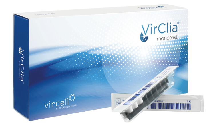 Prueba VirClia Monotest para detección de Epstein-Barr VCA en anticuerpos (IgM) - Caja para 24 pruebas - Vircell