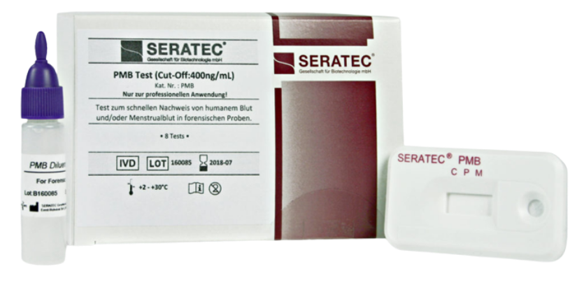 Prueba PMB para la detección de Hemoglobina humana (Hb) y Dímero D - Caja con 30 piezas - SERATEC