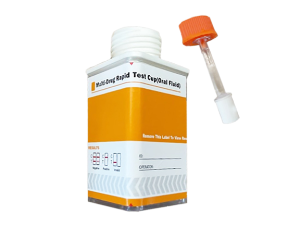 Prueba de droga en saliva 6 Parámetros (AMP/BZO/COC/MET/BAR/OPI) en vaso - Caja con 20 pruebas - Certum