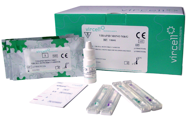 Prueba Rapida para deteccion de mononucleosis infecciosa kit con 25 pruebas - Vircell