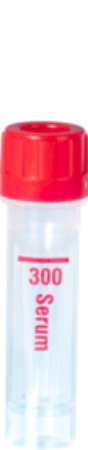 300 Suero, 300 µl, cierre rojo, fondo plano 1 Corrugado con 10 cajas de 100 pz c/u