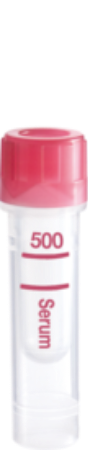Microtubo Microvette 500 Suero, 500 µl, cierre rojo, fondo plano 1 Corrugado con 10 cajas de 100 pz c/u