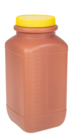 Botella de recolección de orina 2Lt, PE, Ambar Caja con 30 pz