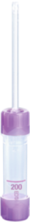 200 EDTA K3, 200 µl, cierre violeta, fondo plano 1 Corrugado con 10 cajas de 100 pz c/u