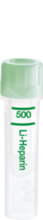 Microtubo Microvette 500 Heparina de litio, 500 µl, cierre verde, fondo plano 1 Corrugado con 10 cajas de 100 pz c/u