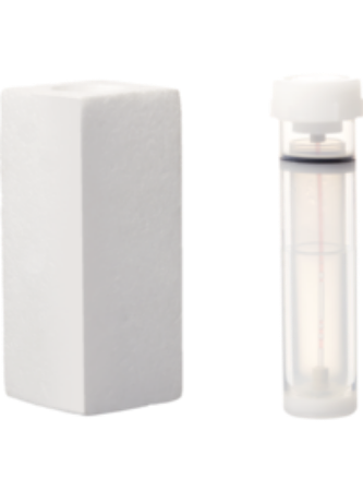 Contenedor de envío refrigerado para capilares para gasometría, S-Monovette® hasta 105 x Ø 18 mm, transparente, longitud: 50 mm Caja con 66 pz individuales