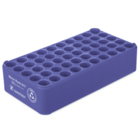 Gradilla Rack D17, 50 orificios, PP, AZ Caja con 20 pz Individuales