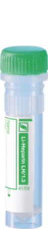 Microtubo preparado muestra de 1.3ml Heparina Litio, TR 1 Corrugado con 10 cajas de 100 pz c/u