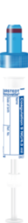 Citrato 3,2%, 4,3 ml, cierre azul, 75 x 13 mm, con etiqueta de papel 1 Corrugado con 10 cajas de 50 pz c/u