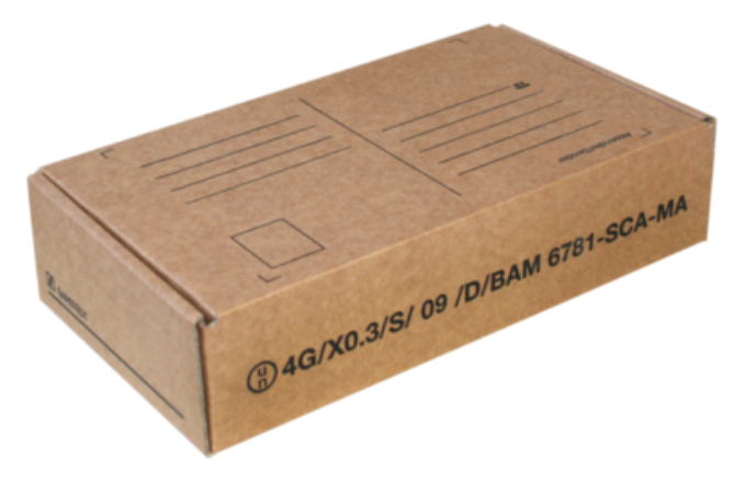 Embalaje de transporte correo postal, 107 x 198 x 50 mm, para muestras diagnósticas Caja con 50 pz