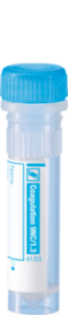 Microtubo preparado muestra de 1.3ml Citrato, TR 1 Corrugado con 10 cajas de 100 pz c/u