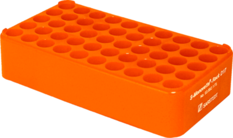 Gradilla Rack D17, 50 orificios, PP, NJ Caja con 20 pz Individuales