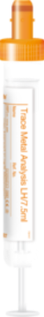 Análisis de metales, 7,5 ml, cierre naranja, 92 x 15 mm, con etiqueta de papel 1 Corrugado con 10 cajas de 50 pz c/u