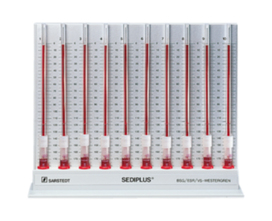 Gradilla de sedimentación, pared GRD, VSG, 10 vías Caja con 8 pz Individuales