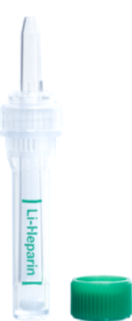 600 Heparina de litio, 600 µl, cierre verde, tapón de rosca Compatible con cat. 55.1577 y 55.1577.002 1 Corrugado con 10 cajas de 100 pz c/u