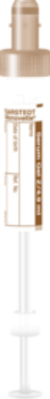 Gel de suero, 4,9 ml, cierre marrón, 90 x 13 mm, con etiqueta de papel 1 Corrugado con 10 cajas de 50 pz c/u