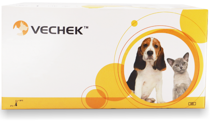 Prueba Rápida de Preñez por Relaxina canina en cassette - Caja con 10 pruebas - VECHEK