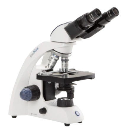 Microscopio binocular BioBlue SMP 4/10/S40/S100x objetivos con platina mecánica e iluminación inalámbrica NeoLED™ de 1W - Euromex