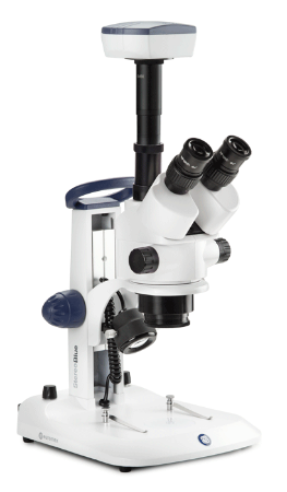 Microscopio con zoom estéreo trinocular StereoBlue, objetivo con zoom de 0,7x a 4,5x y aumento de 7x a 45x. - Euromex