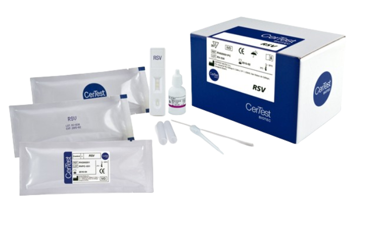 Prueba para detección del Virus Respiratorio Sincitial (RSV) en Cassette - Caja con 20 pruebas - CerTest