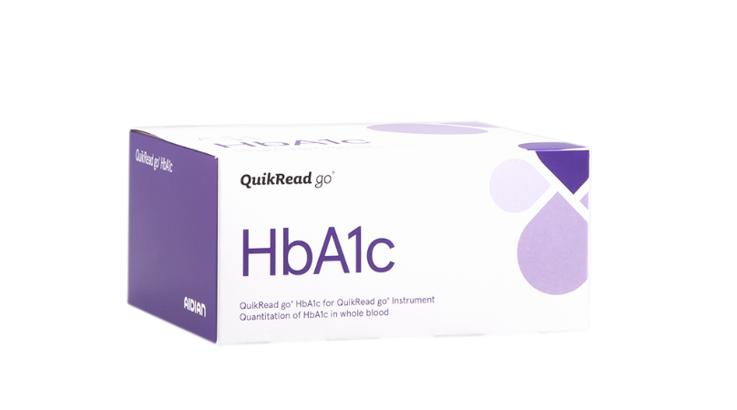 Prueba para la cuantificación de HbA1c (Hemoglobina glucosilada) en sangre total- Caja con 25 pruebas- QUIKREAD GO