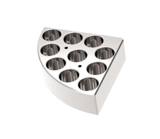 Cuarto de bloque de reacción (10 posiciones x 8 ml adecuado con placa de transporte QP) para iStir HP 320 - Neuation