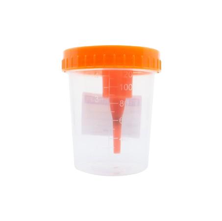 Vaso estéril de recolección de orina TransferTop con dispositivo de transferencia integrado de 120ml, envuelto individualmente en caja con 300 piezas -Kabla