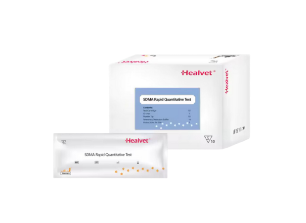 Prueba Rápida Cuantitativa de Dimetilarginina simétrica (SDMA) Canino / Felino - Caja con 10 pruebas - Healvet