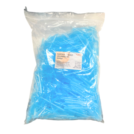 Puntas Azules Universales para Micropipeta de 1000 uL- Empaque con 1000 - Kabla