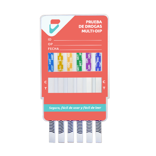 Panel FastLine Multidrogas de 3 parámetros (COC300/MET1000/THC50) - caja con 25 pruebas - FastLine